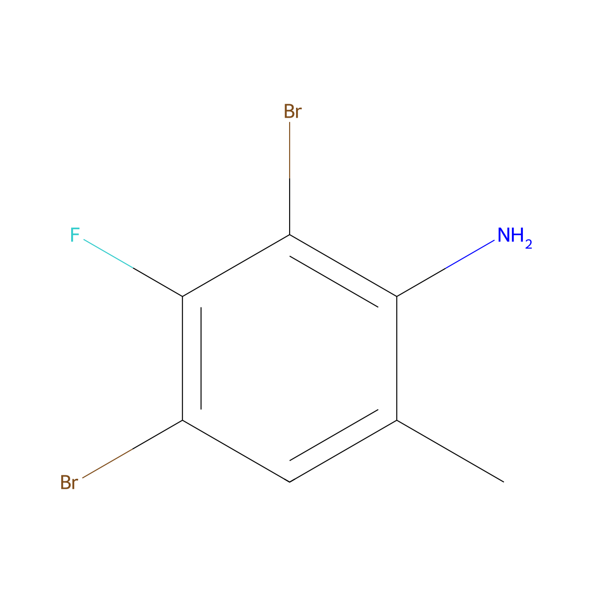 2,4-Dibromo-3-fluoro-6-methylaniline molecular structure, CAS 1349719-26-1