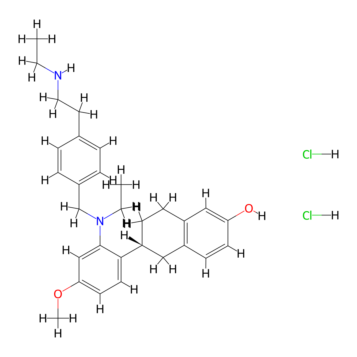 Elacestrant Hydrochloride molecular structure, CAS 1349723-93-8