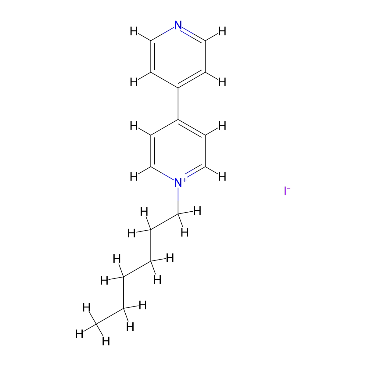 1-Hexyl-[4,4'-bipyridin]-1-ium iodide molecular structure, CAS 1349726-53-9