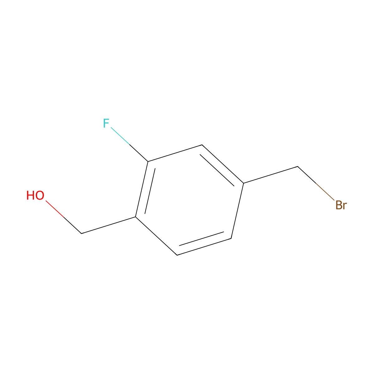 [4-(Bromomethyl)-2-fluorophenyl]methanol molecular structure, CAS 1349734-42-4