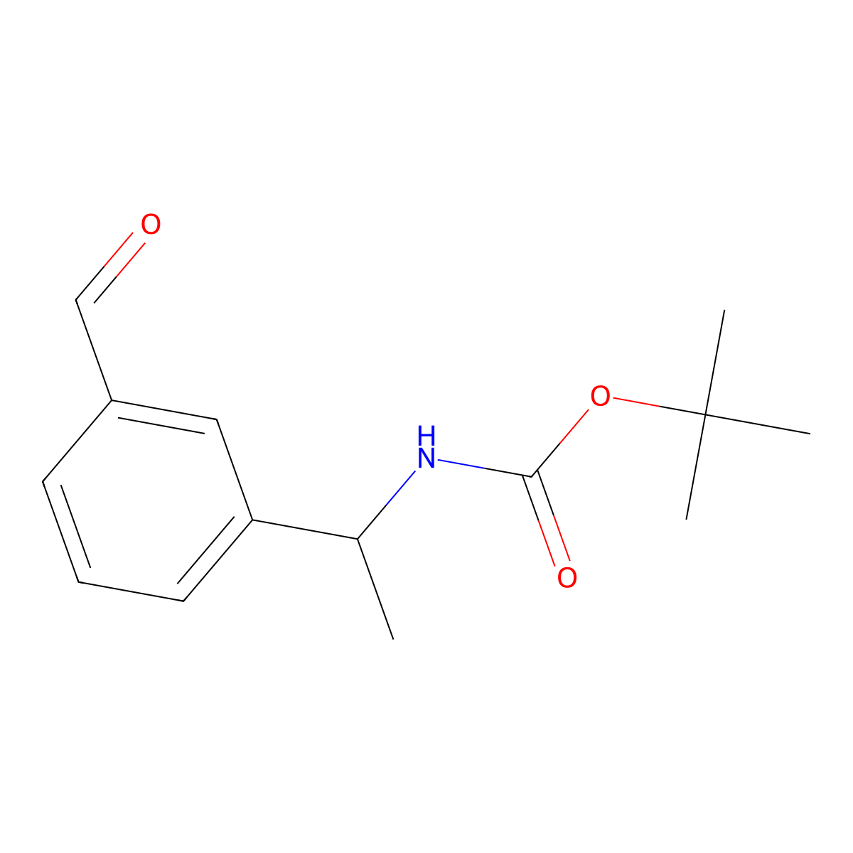 tert-butyl N-[1-(3-formylphenyl)ethyl]carbamate molecular structure, CAS 1349734-55-9