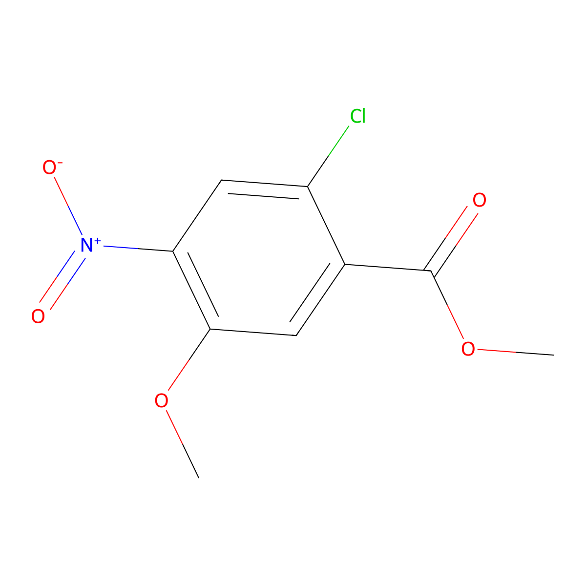 Methyl 2-chloro-5-methoxy-4-nitrobenzoate molecular structure, CAS 1349744-88-2