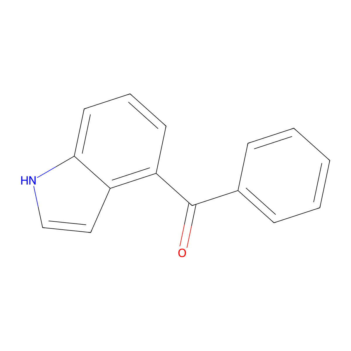 4-benzoyl-1H-indole molecular structure, CAS 134977-98-3