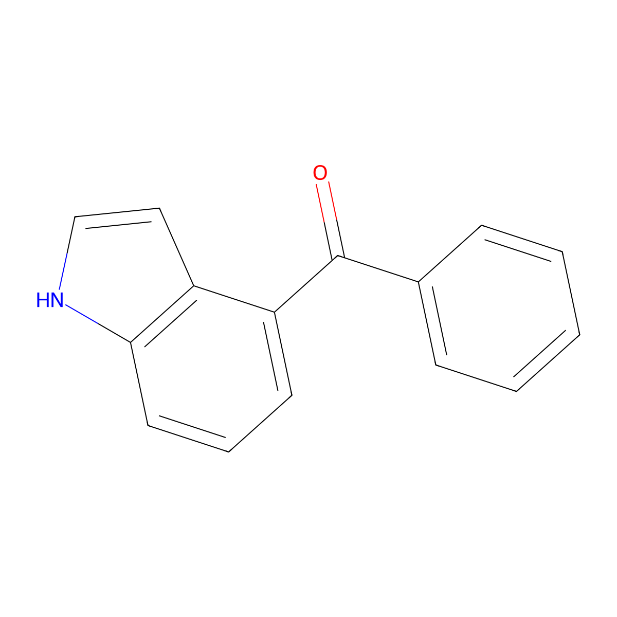 4-benzoyl-1H-indole molecular structure, CAS 134977-98-3