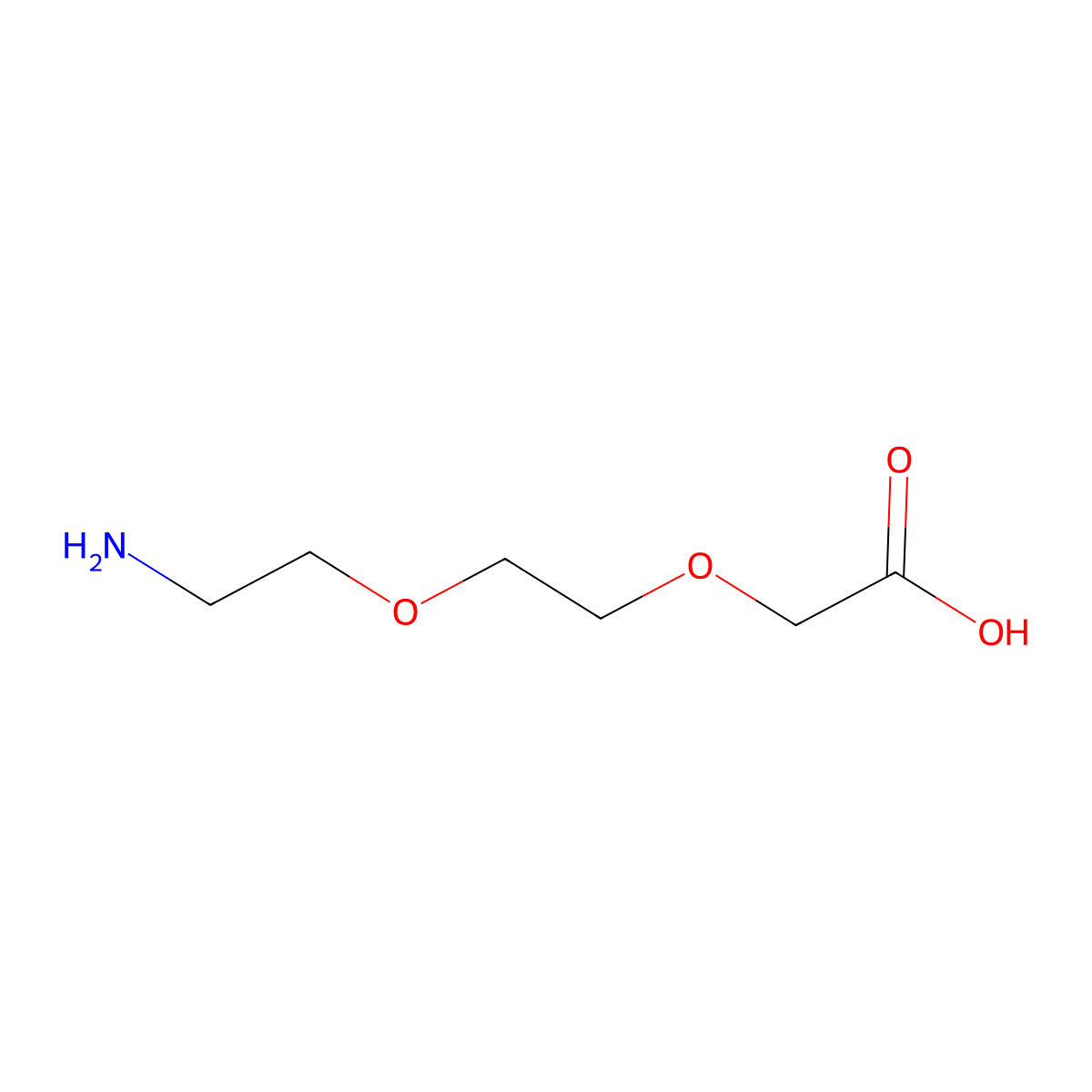 (2-(2-Aminoethoxy)ethoxy)acetic acid molecular structure, CAS 134978-97-5