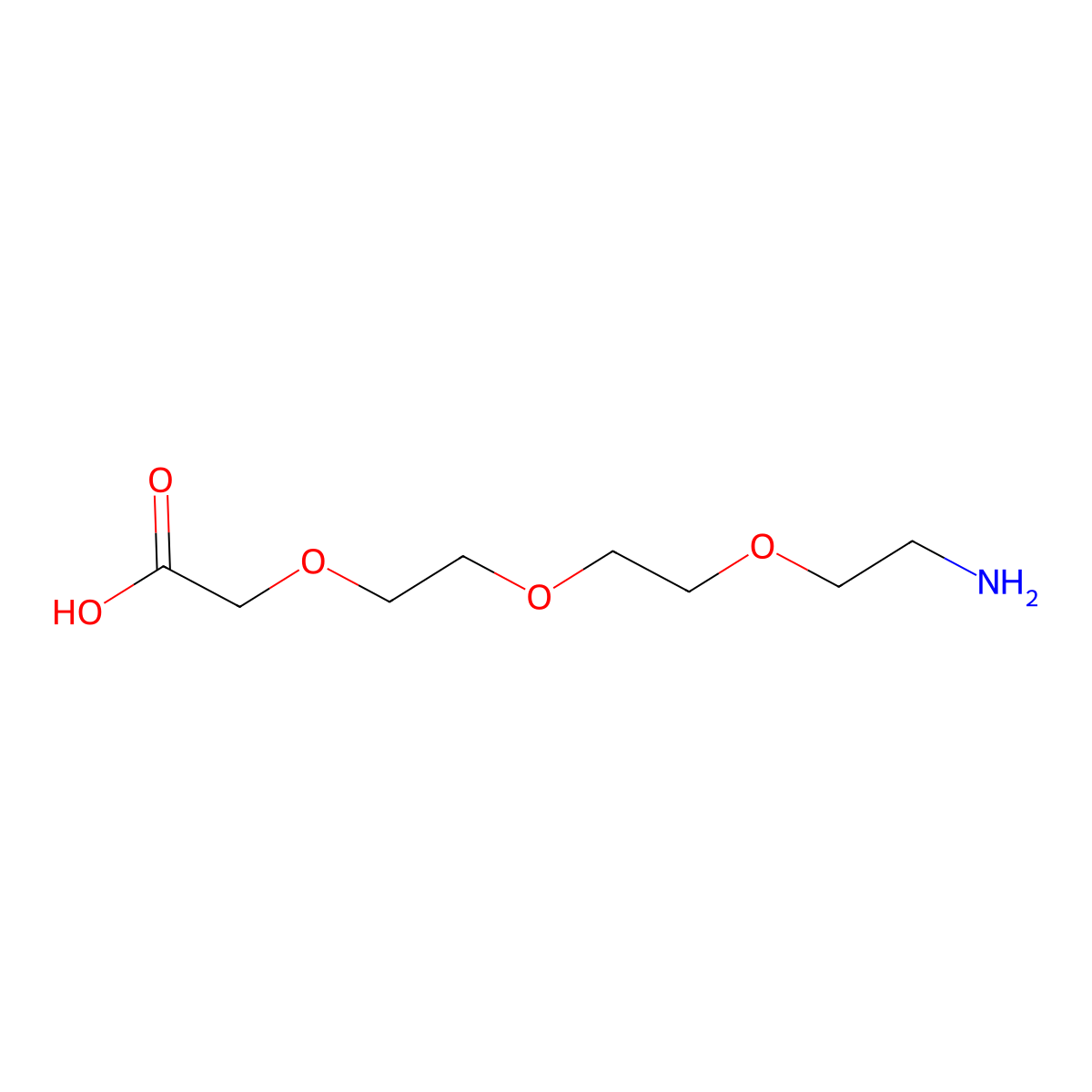 Acetic acid, [2-[2-(2-aminoethoxy)ethoxy]ethoxy]- molecular structure, CAS 134978-99-7