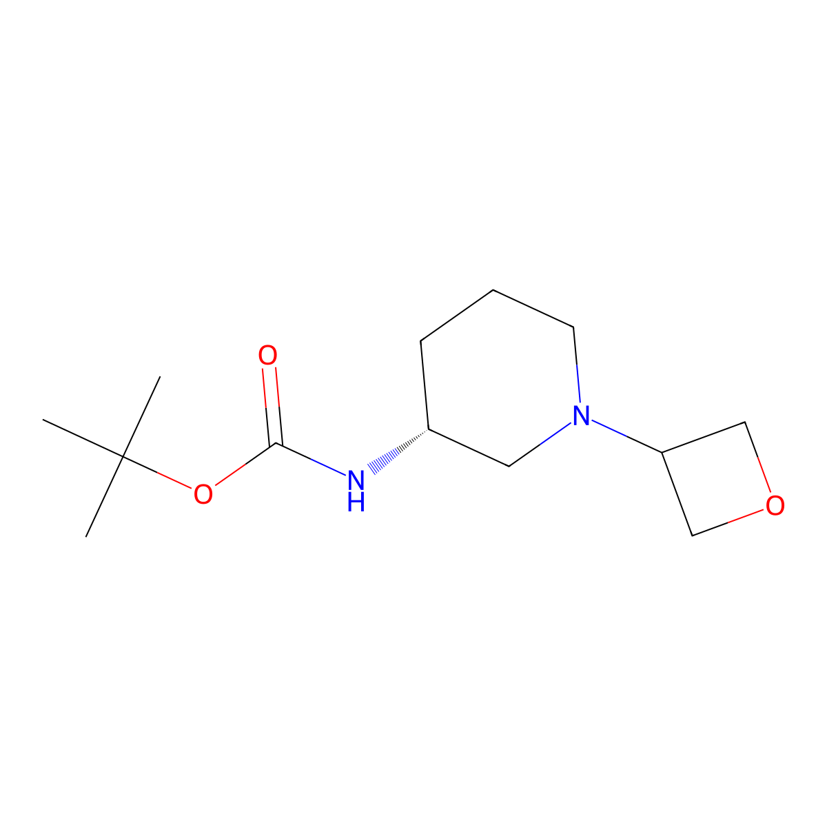 (R)-tert-Butyl 1-(oxetan-3-yl)piperidin-3-ylcarbamate molecular structure, CAS 1349807-58-4