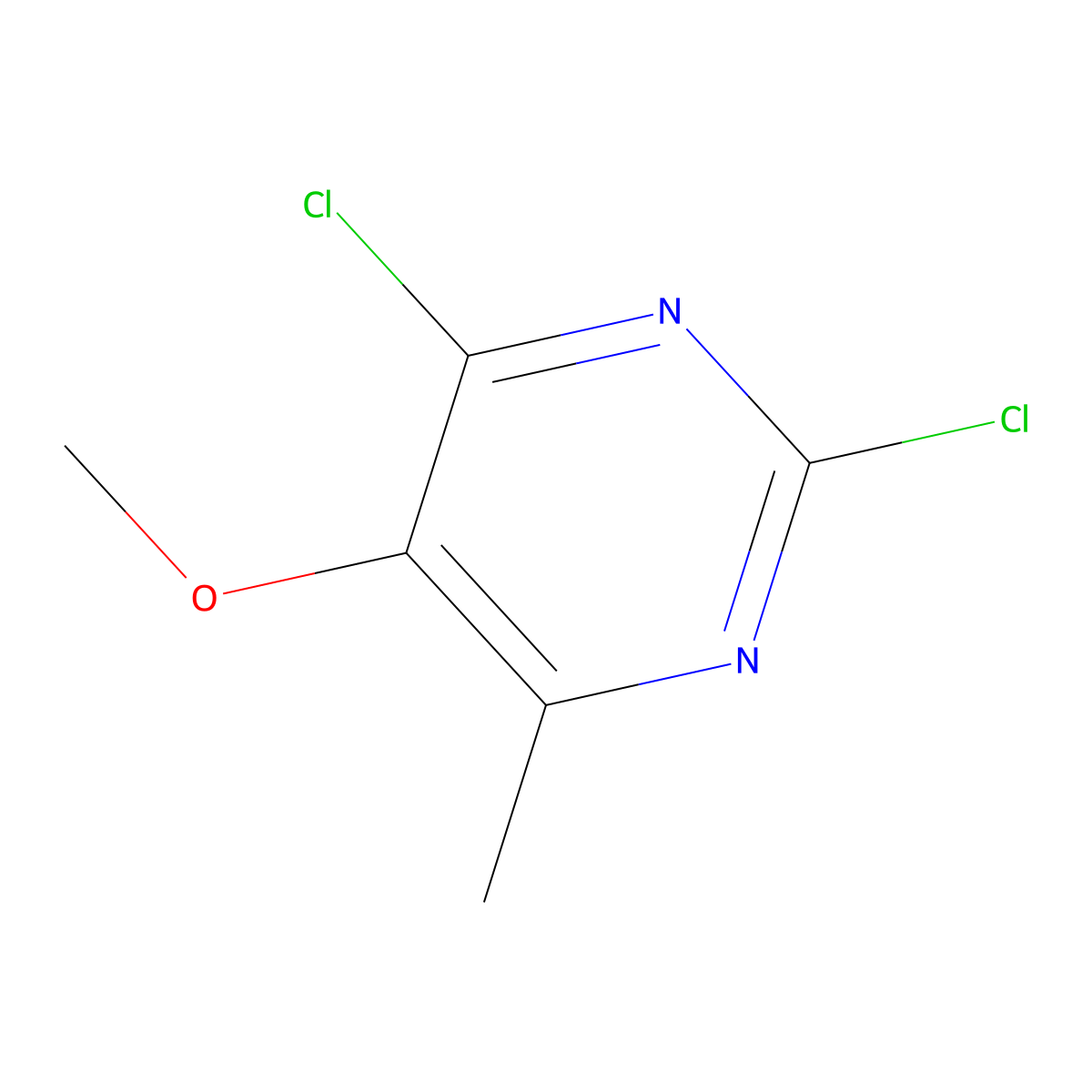 2,4-Dichloro-5-methoxy-6-methylpyrimidine molecular structure, CAS 1349829-73-7