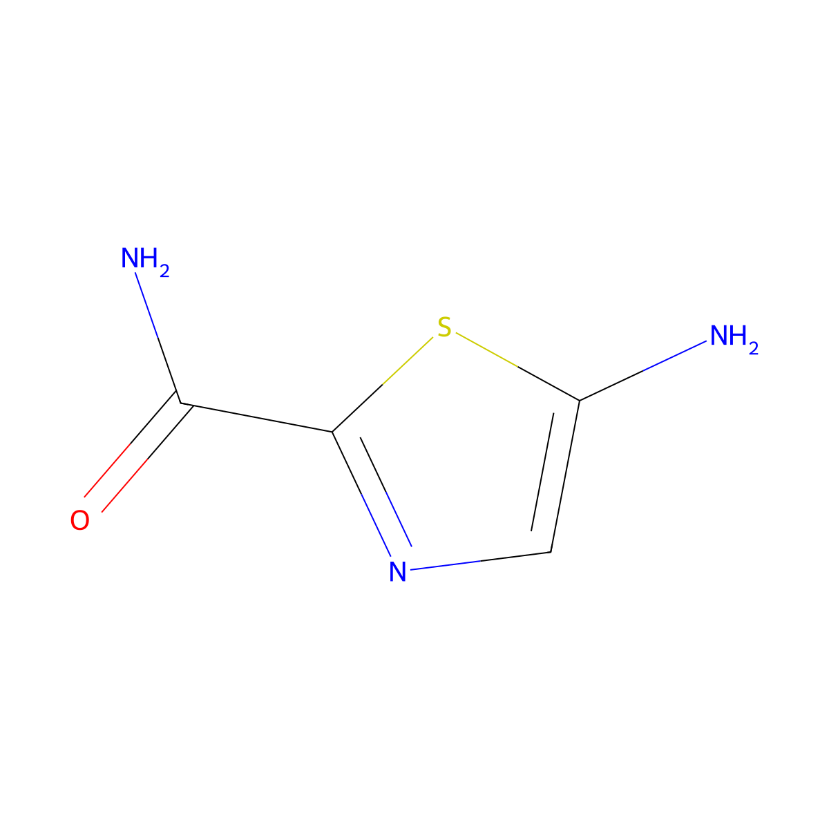 5-Amino-1,3-thiazole-2-carboxamide molecular structure, CAS 134983-33-8