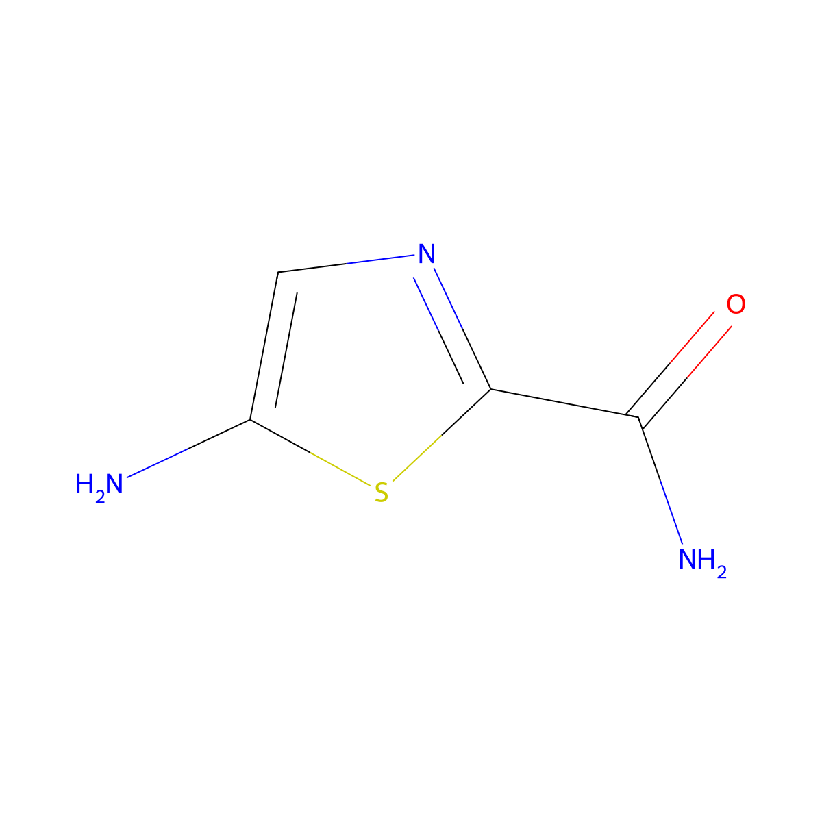 5-Amino-1,3-thiazole-2-carboxamide molecular structure, CAS 134983-33-8