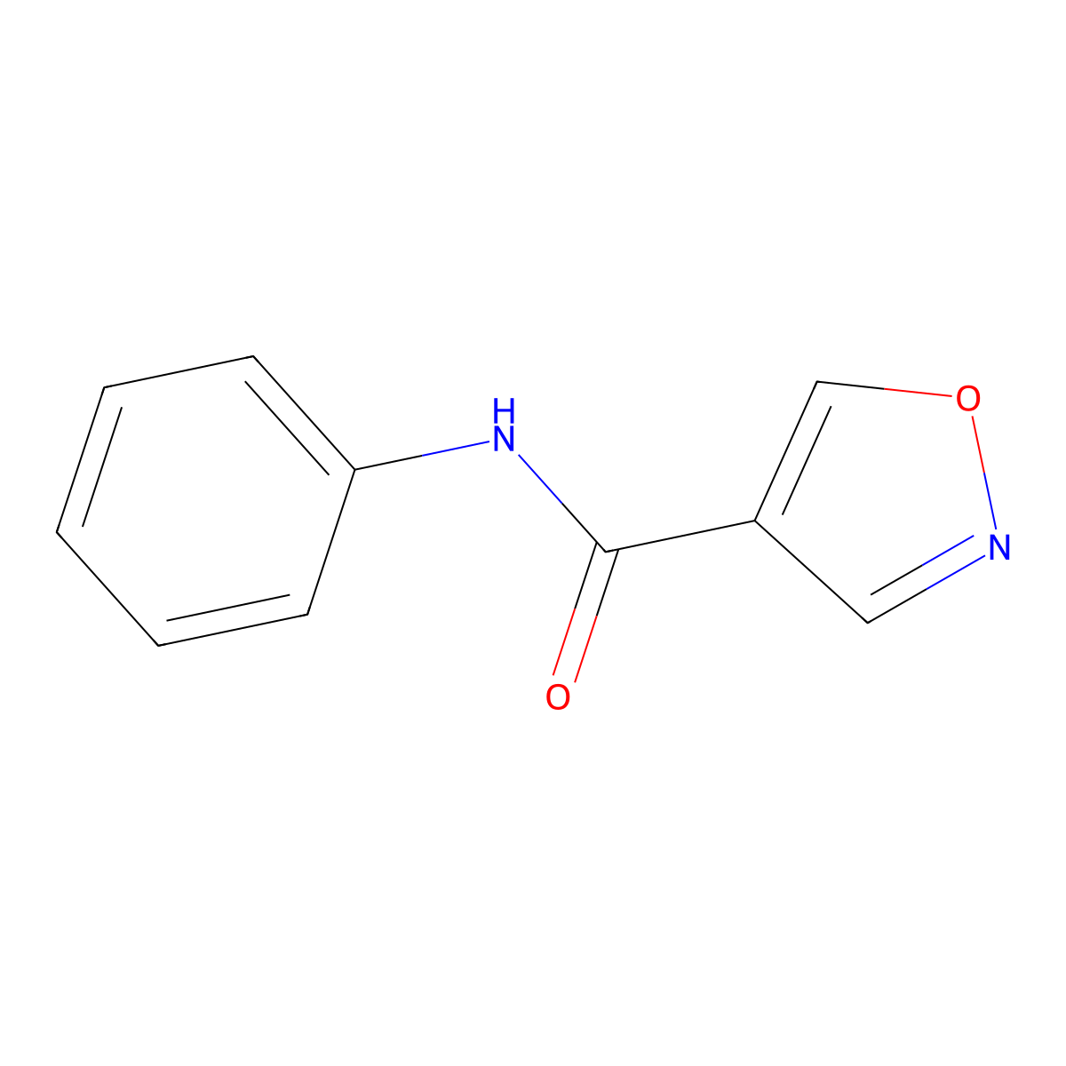 N-Phenyl-4-isoxazolecarboxamide molecular structure, CAS 134983-67-8