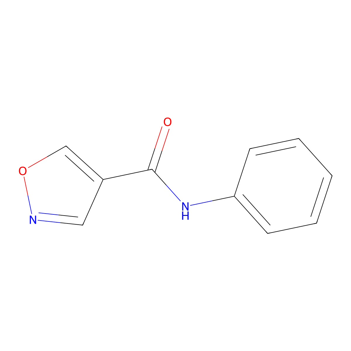 N-Phenyl-4-isoxazolecarboxamide molecular structure, CAS 134983-67-8