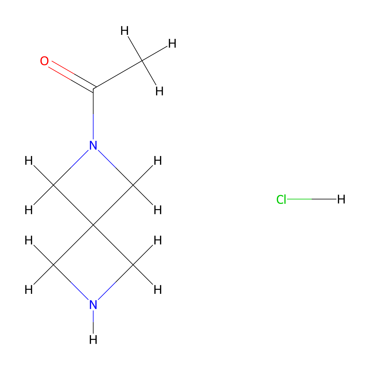 1-(2,6-Diazaspiro[3.3]heptan-2-yl)ethanone hydrochloride molecular structure, CAS 1349875-74-6