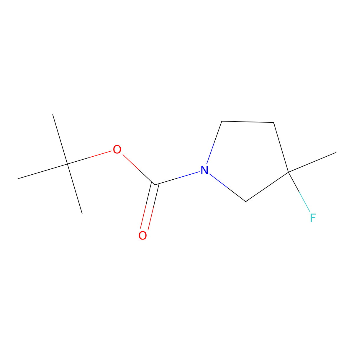 1-Boc-3-fluoro-3-methylpyrrolidine molecular structure, CAS 1349903-05-4