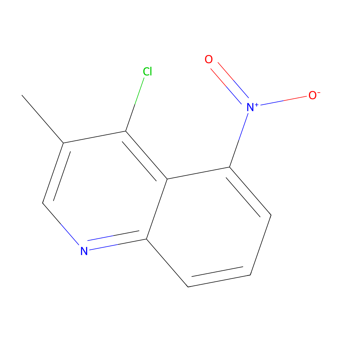 4-Chloro-3-methyl-5-nitroquinoline molecular structure, CAS 134992-33-9