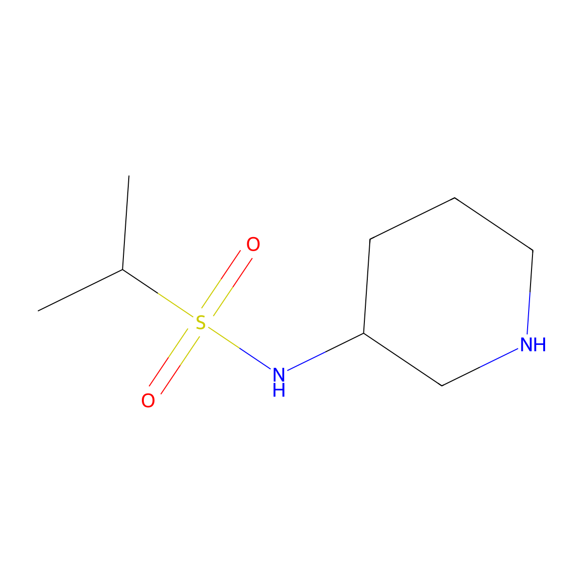 N-[(3R)-piperidin-3-yl]propane-2-sulfonamide molecular structure, CAS 1349971-77-2