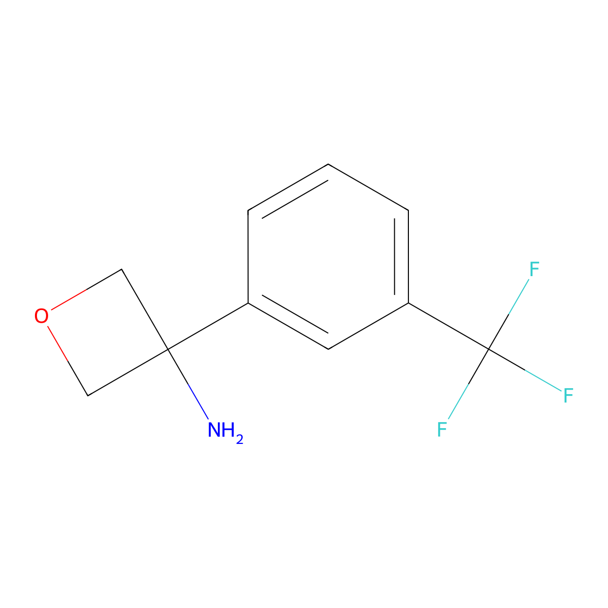 3-(3-(Trifluoromethyl)phenyl)oxetan-3-amine molecular structure, CAS 1349972-70-8