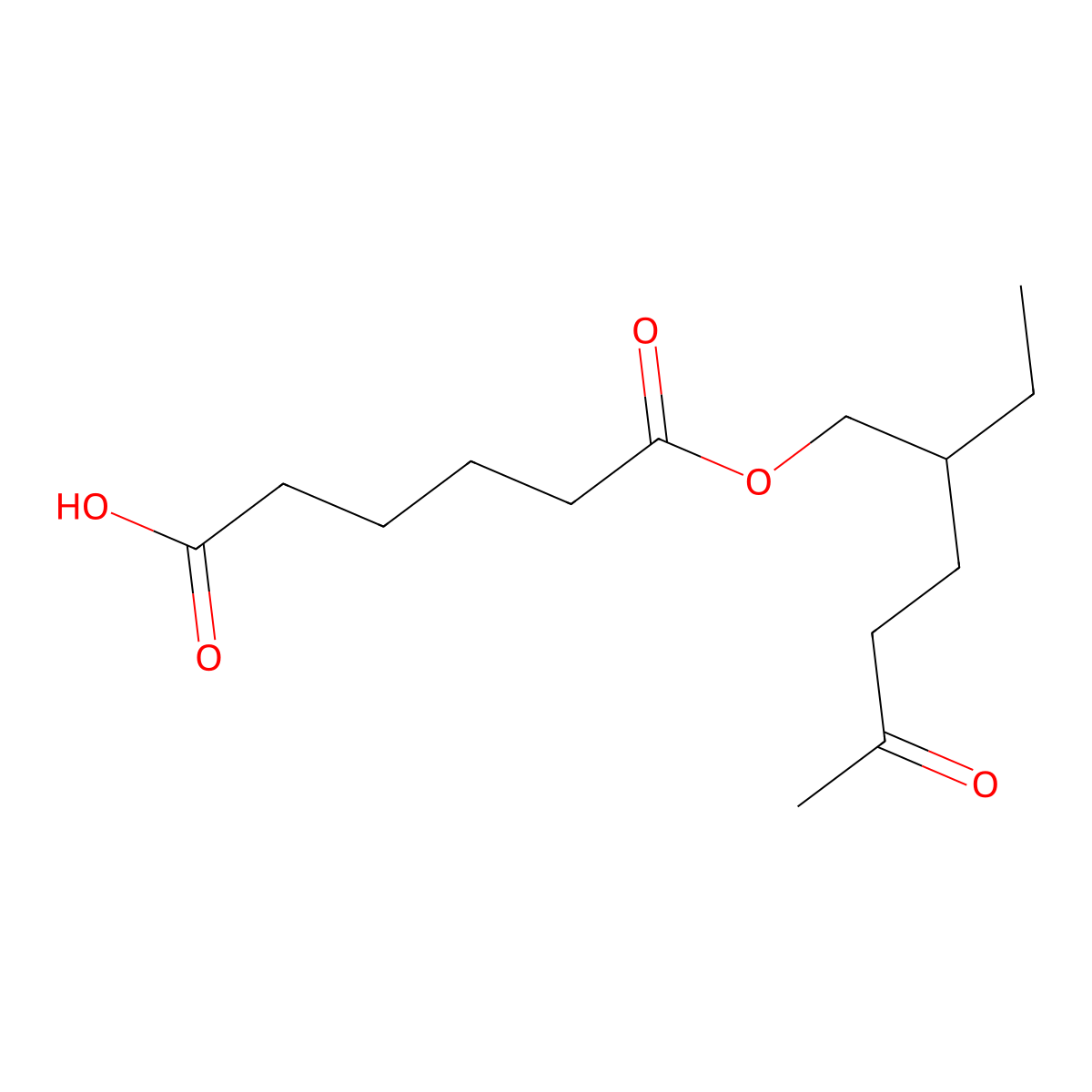 Mono(2-ethyl-5-oxohexyl) adipate molecular structure, CAS 134998-72-4