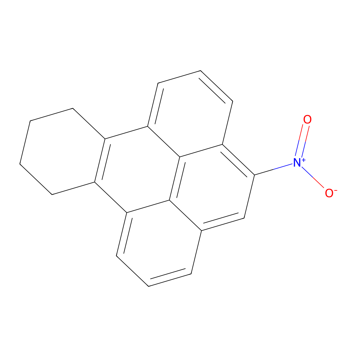 4-Nitro-9,10,11,12-tetrahydrobenzo(e)pyrene molecular structure, CAS 134998-79-1