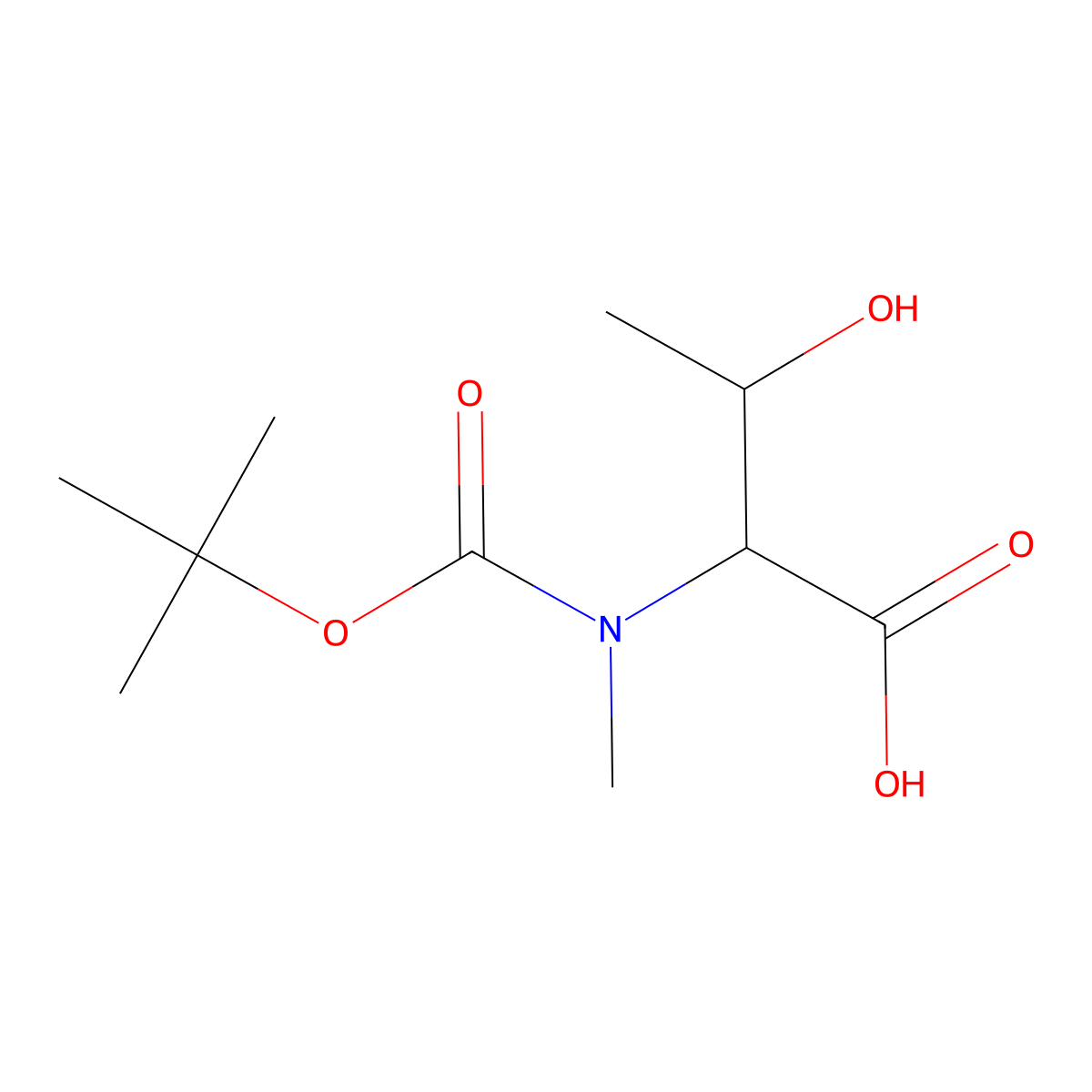 N-Boc-N-methyl-L-Allothreonine molecular structure, CAS 1349981-31-2