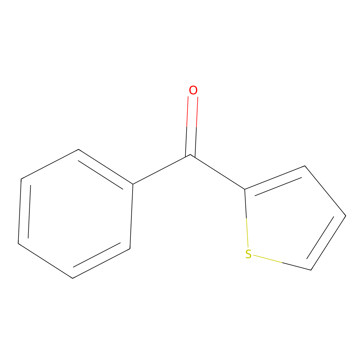 2-Benzoylthiophene molecular structure, CAS 135-00-2