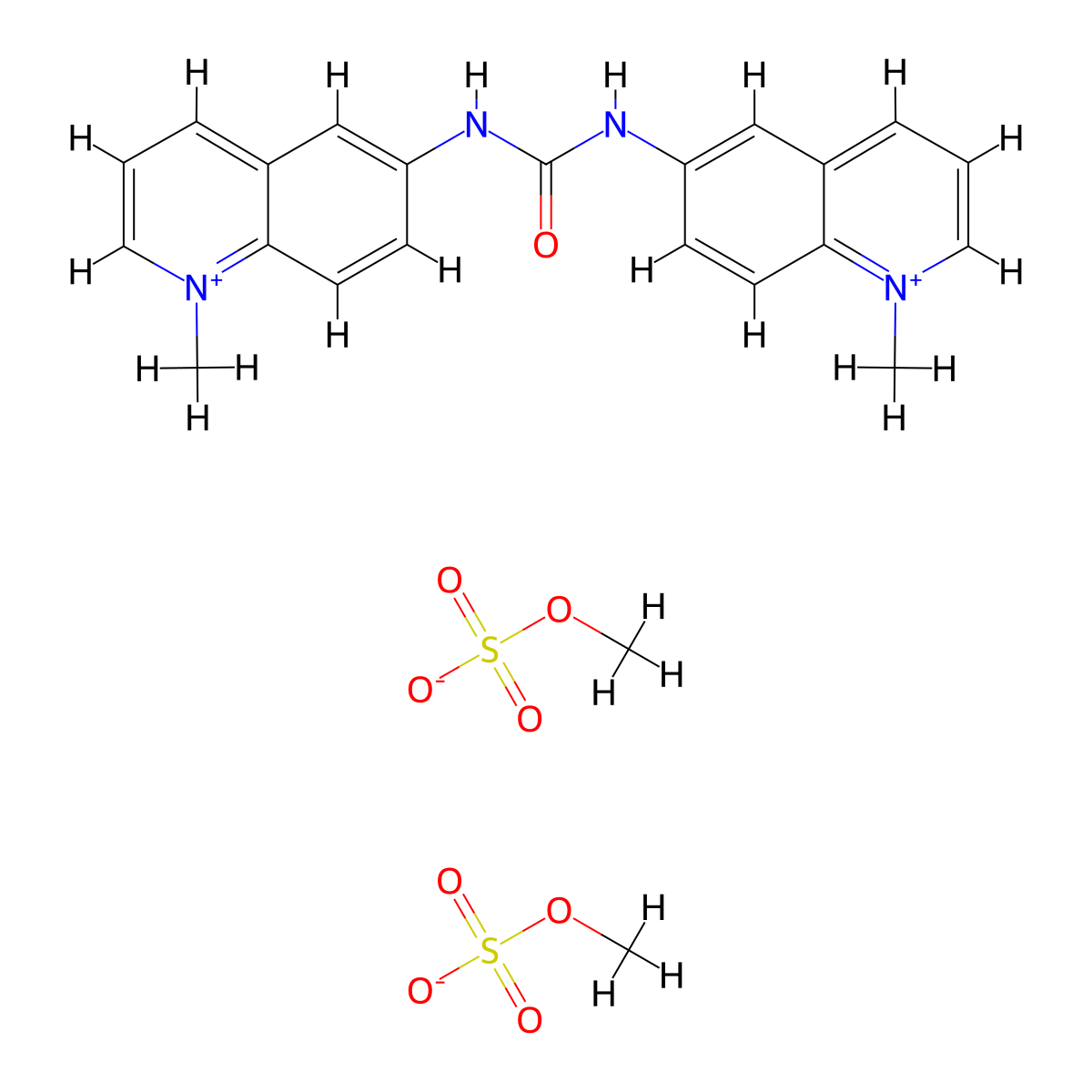 Quinuronium methylsulfate molecular structure, CAS 135-14-8
