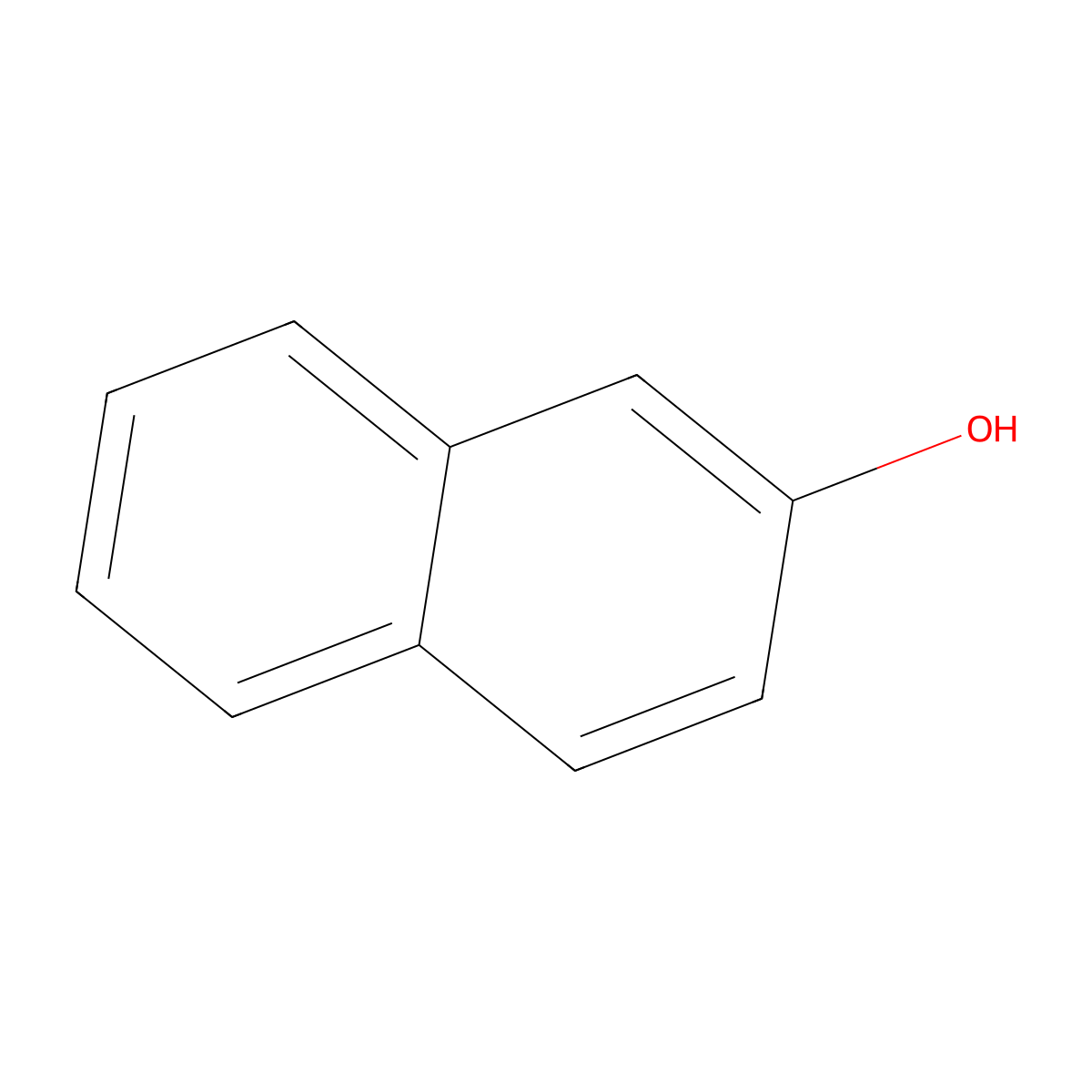 2-Naphthol molecular structure, CAS 135-19-3