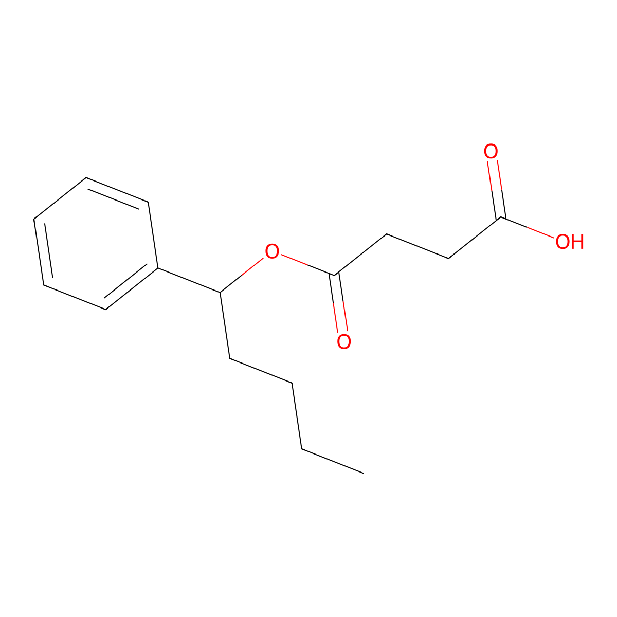 1-(1-Phenylpentyl) butanedioate molecular structure, CAS 135-36-4