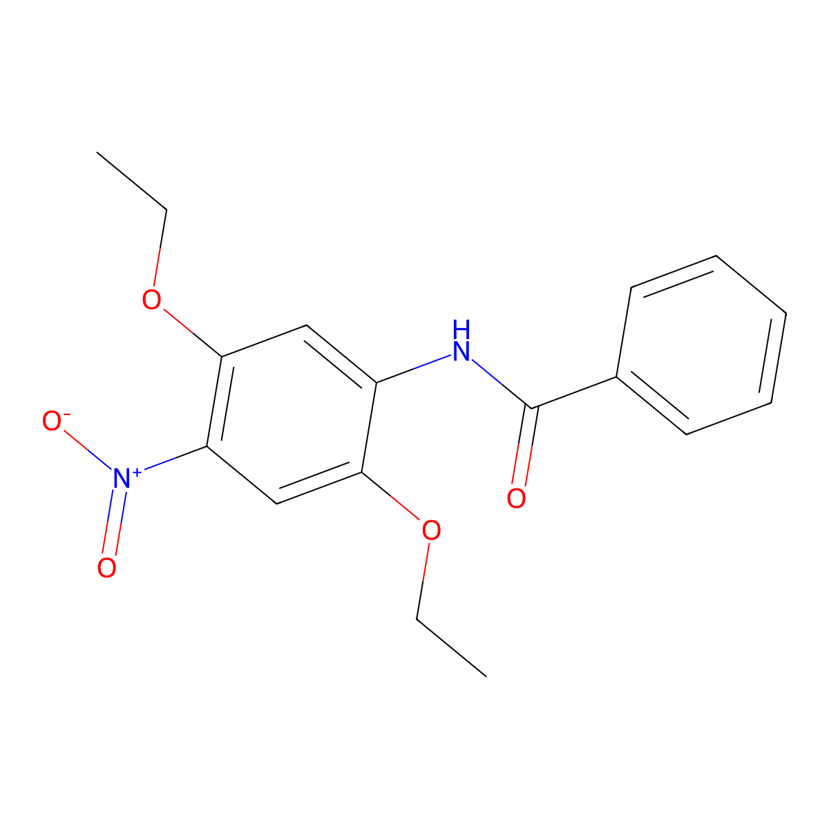 2',5'-Diethoxy-4'-nitrobenzanilide molecular structure, CAS 135-41-1
