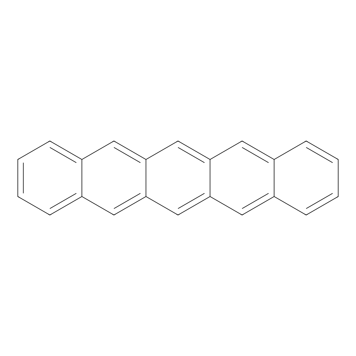 Pentacene molecular structure, CAS 135-48-8
