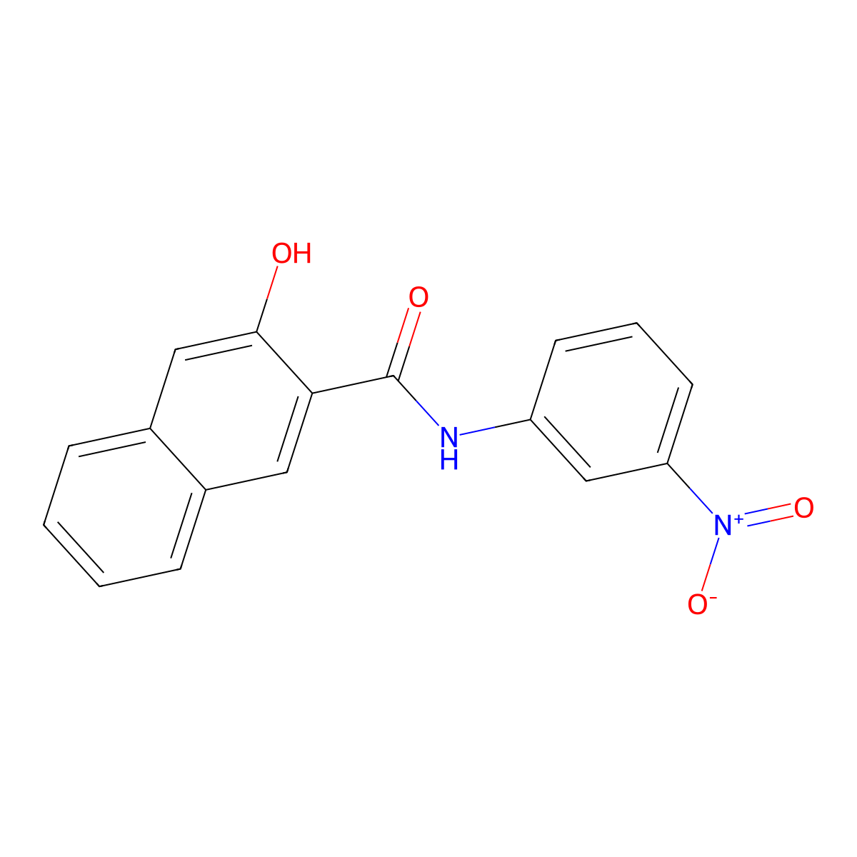 3-Hydroxy-3'-nitro-2-naphthanilide molecular structure, CAS 135-65-9