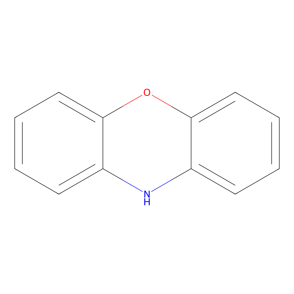 Phenoxazine molecular structure, CAS 135-67-1