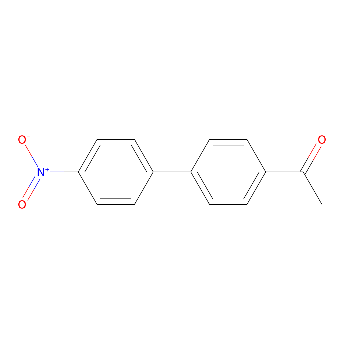 Ethanone, 1-(4'-nitro[1,1'-biphenyl]-4-yl)- molecular structure, CAS 135-69-3