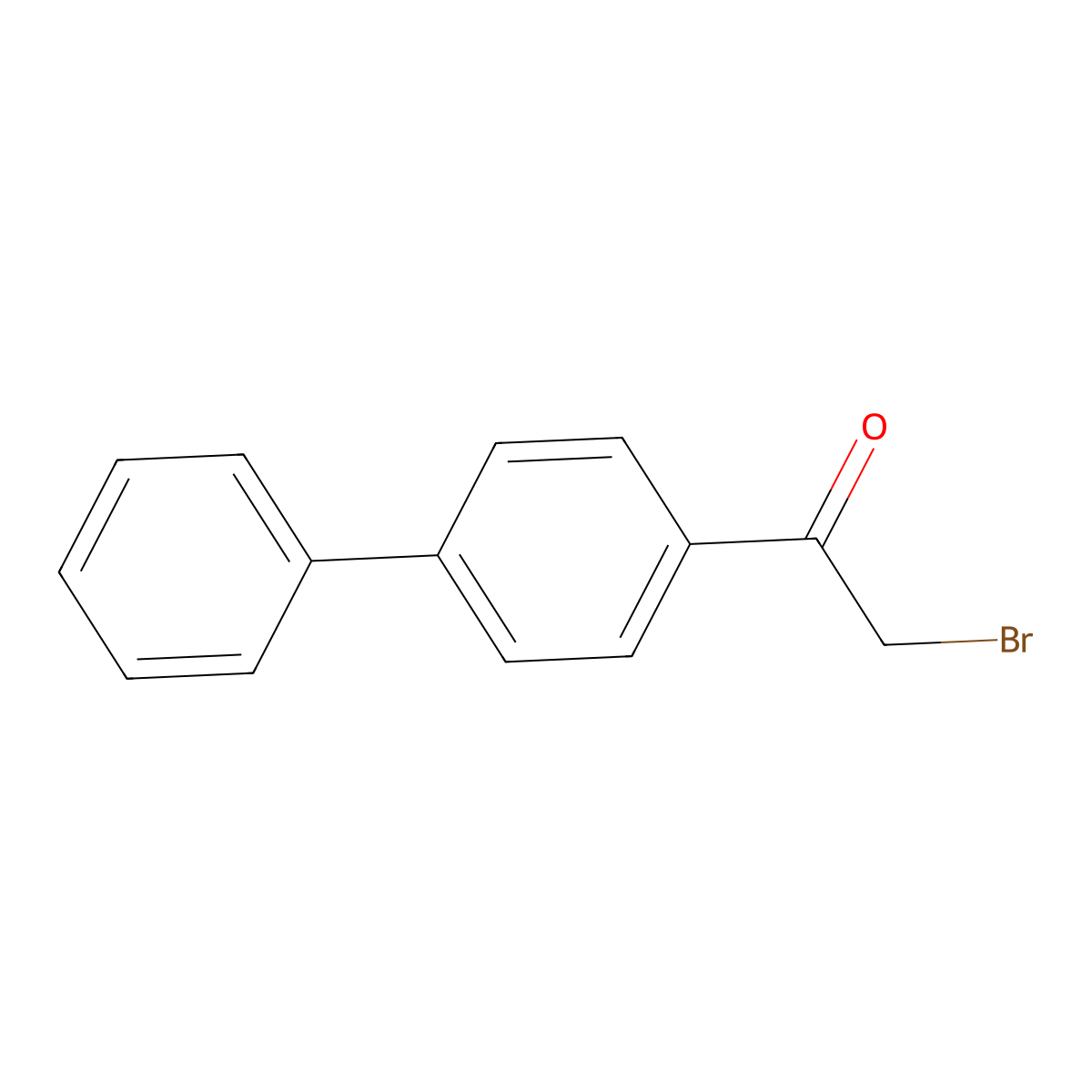 1-(1,1'-Biphenyl)-4-yl-2-bromoethanone molecular structure, CAS 135-73-9