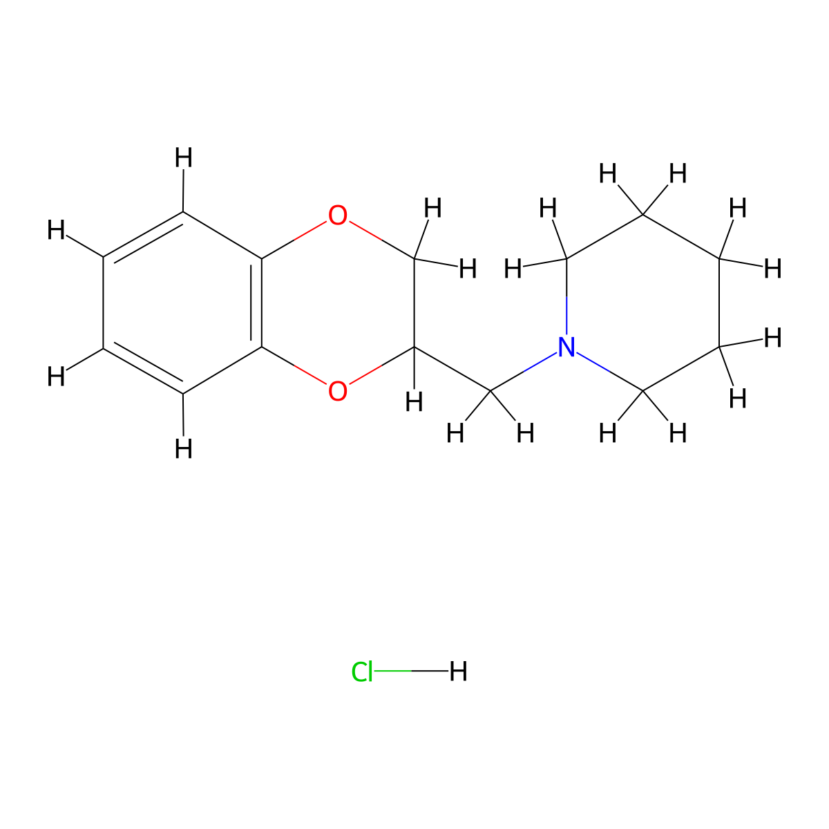 Piperoxan Hydrochloride molecular structure, CAS 135-87-5