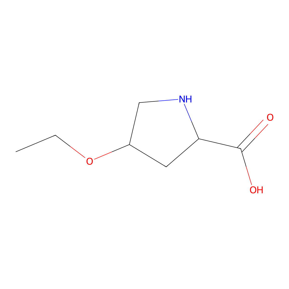 L-Proline, 4-ethoxy-, trans- molecular structure, CAS 13500-55-5
