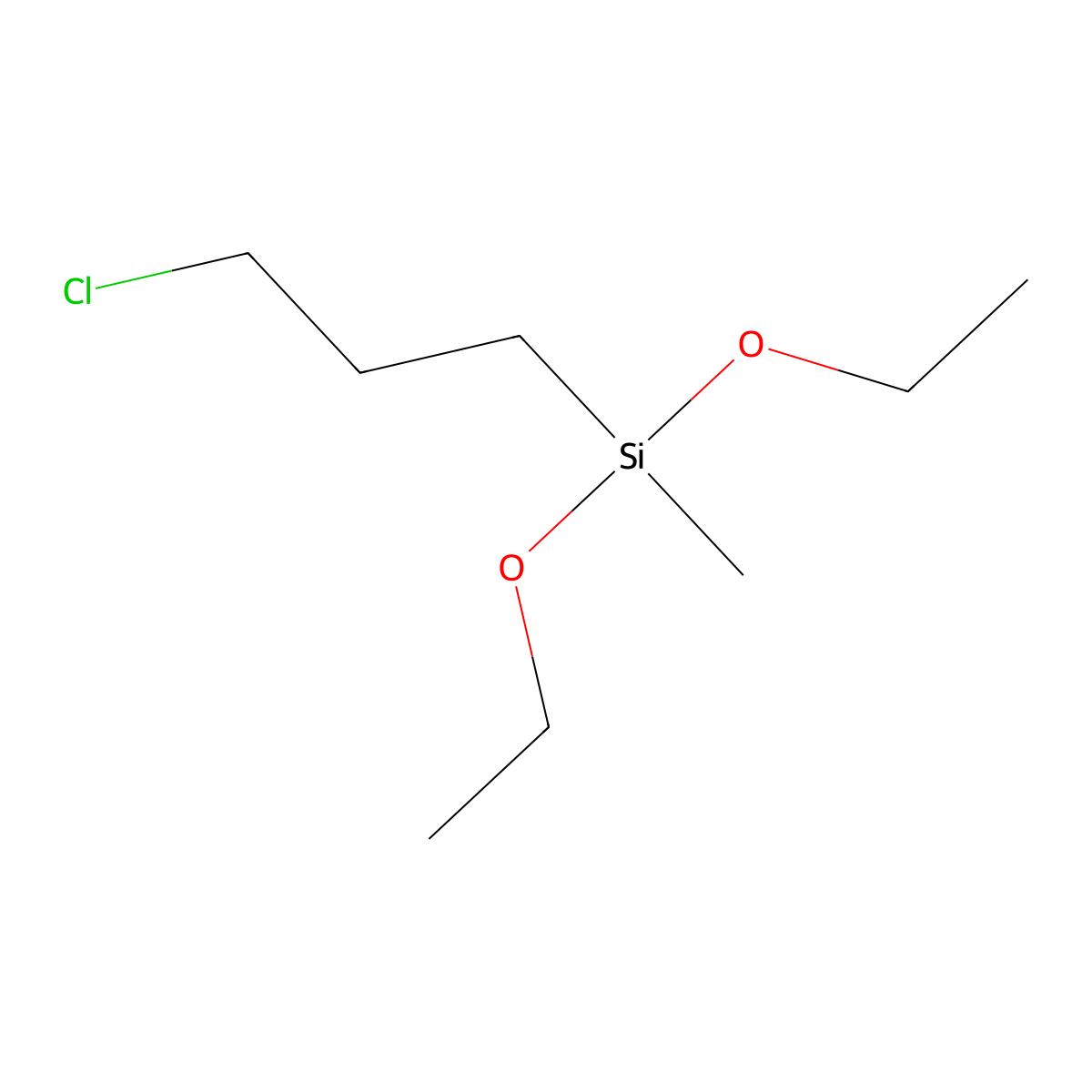 (3-Chloropropyl)diethoxymethylsilane molecular structure, CAS 13501-76-3