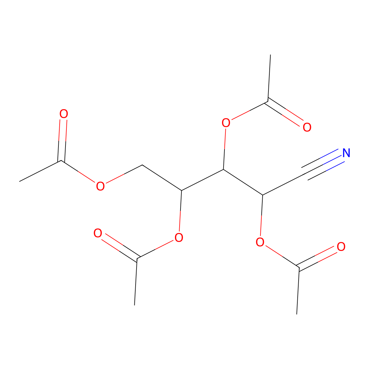 [(2R,3R,4S)-2,3,4-triacetyloxy-4-cyanobutyl] acetate molecular structure, CAS 13501-95-6
