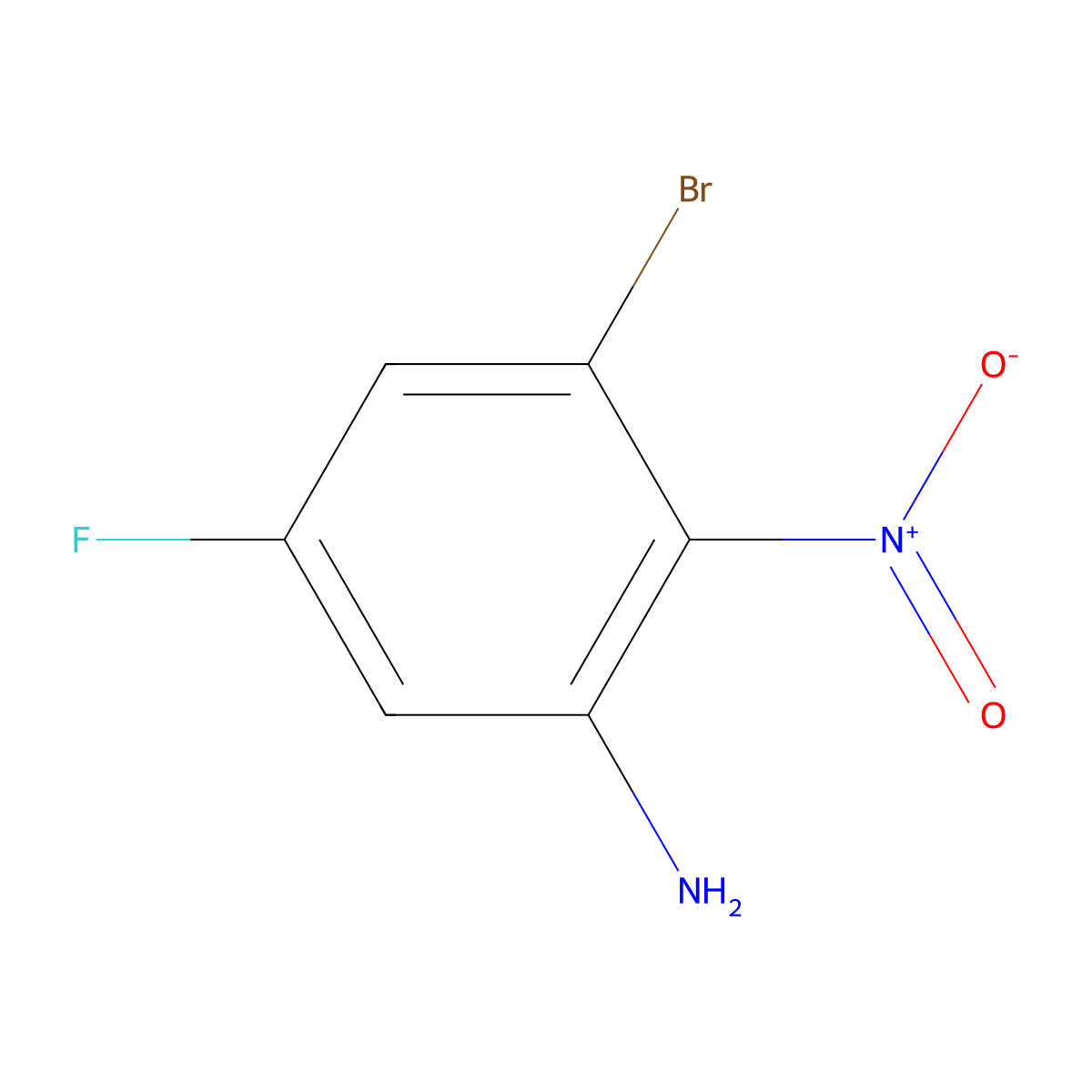 3-Bromo-5-fluoro-2-nitroaniline molecular structure, CAS 1350117-42-8