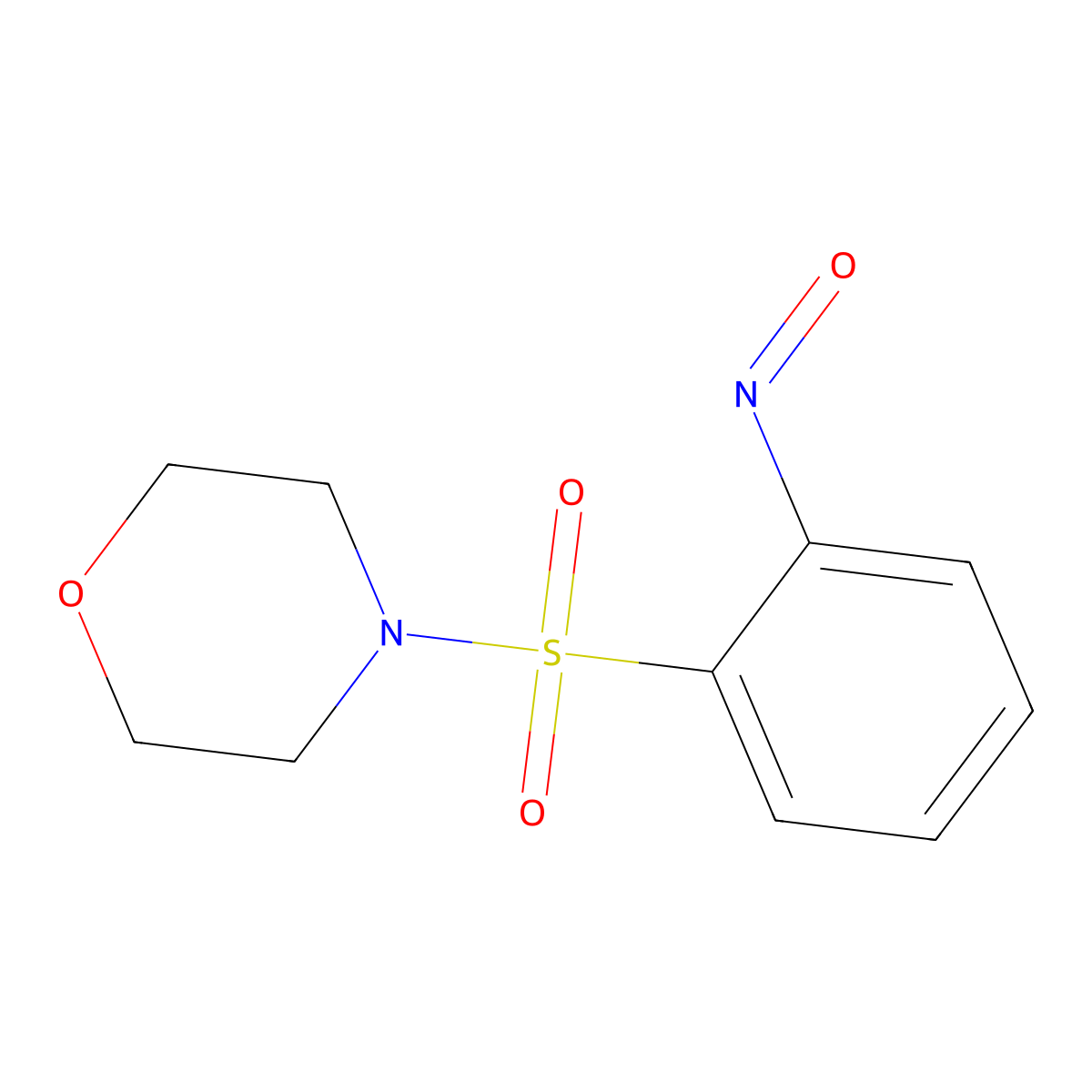Morpholine, 4-[(2-nitrosophenyl)sulfonyl]- molecular structure, CAS 135013-96-6