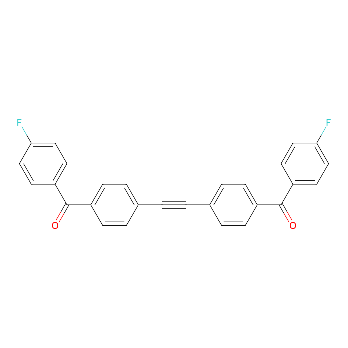 [4-[2-[4-(4-Fluorobenzoyl)phenyl]ethynyl]phenyl]-(4-fluorophenyl)methanone molecular structure, CAS 135014-13-0