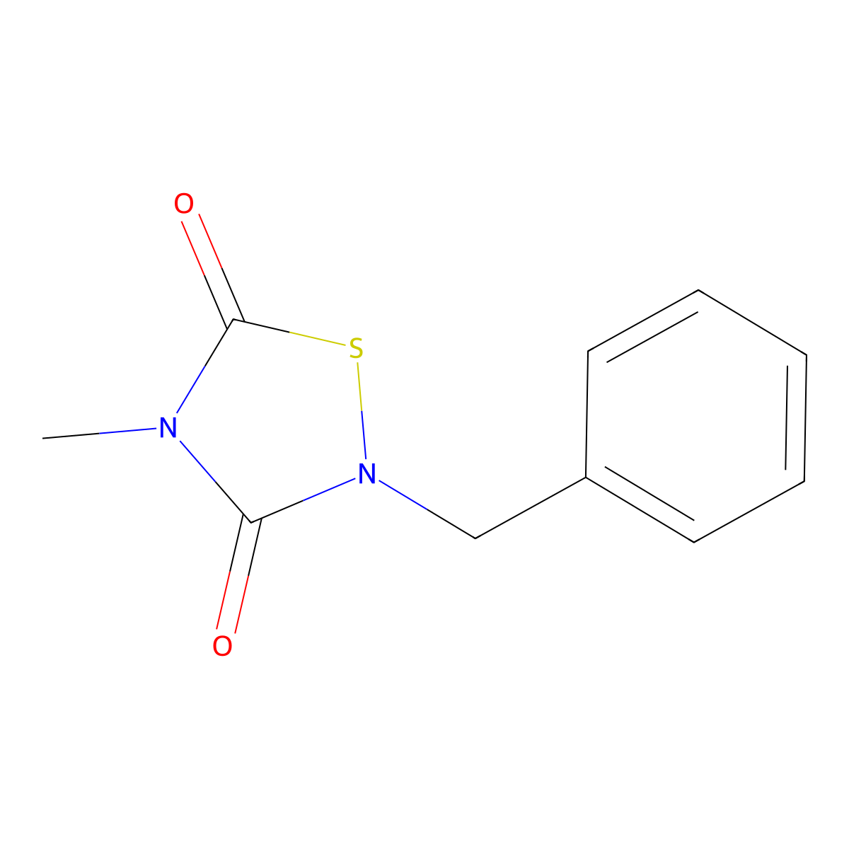 2-Benzyl-4-methyl-1,2,4-thiadiazolidine-3,5-dione molecular structure, CAS 1350207-15-6
