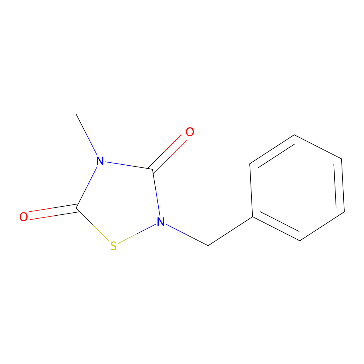 2-Benzyl-4-methyl-1,2,4-thiadiazolidine-3,5-dione molecular structure, CAS 1350207-15-6