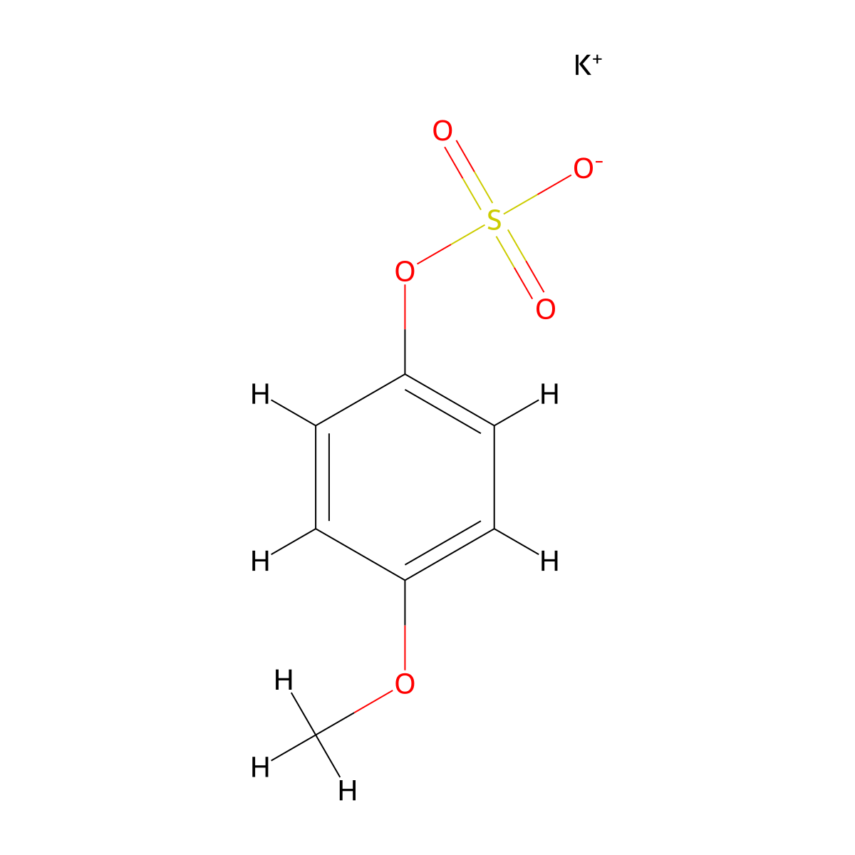 Potassium (4-methoxyphenyl) sulfate molecular structure, CAS 135023-76-6
