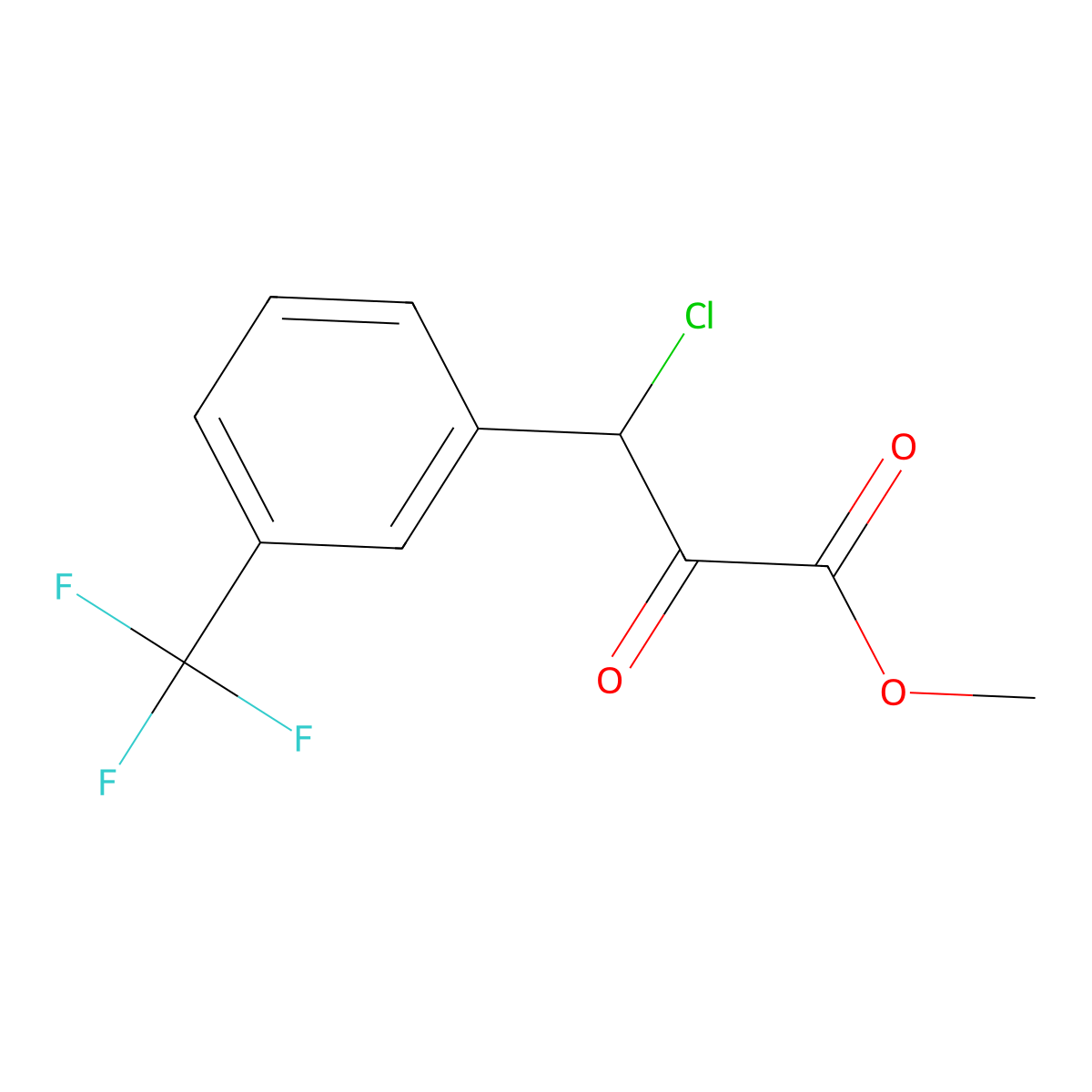 Methyl 3-chloro-2-oxo-3-(3-(trifluoromethyl)phenyl)propanoate molecular structure, CAS 135026-70-9