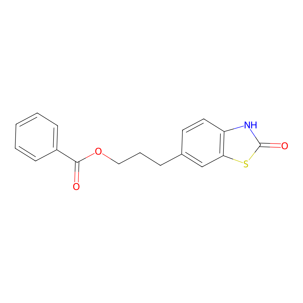 3-(2-Oxo-2,3-dihydrobenzo[d]thiazol-6-yl)propyl benzoate molecular structure, CAS 1350296-22-8