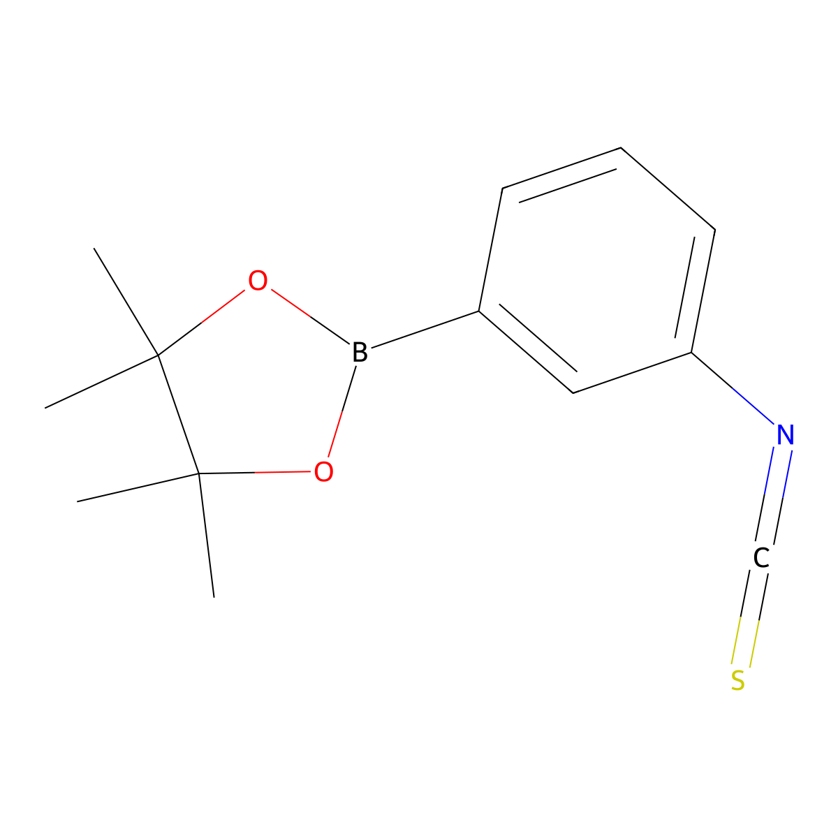 2-(3-Isothiocyanatophenyl)-4,4,5,5-tetramethyl-1,3,2-dioxaborolane molecular structure, CAS 1350315-35-3