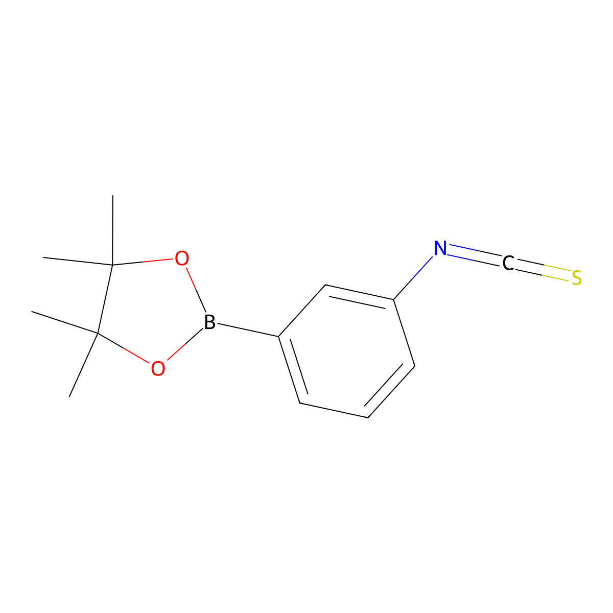 2-(3-Isothiocyanatophenyl)-4,4,5,5-tetramethyl-1,3,2-dioxaborolane molecular structure, CAS 1350315-35-3