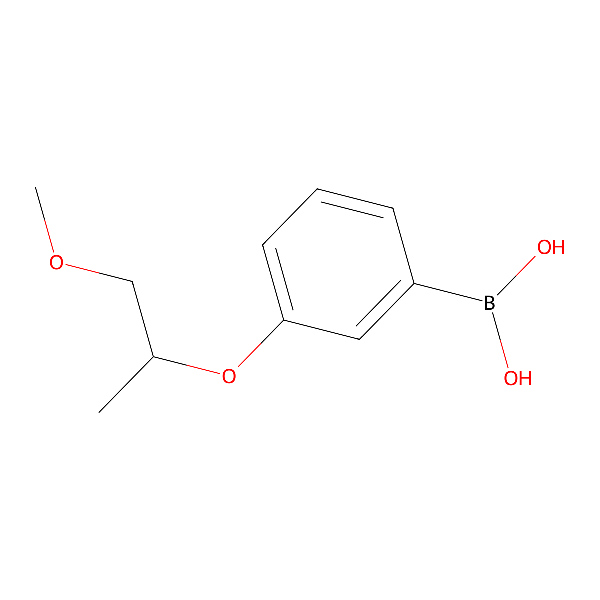 {3-[(1-Methoxypropan-2-yl)oxy]phenyl}boronic acid molecular structure, CAS 1350317-80-4