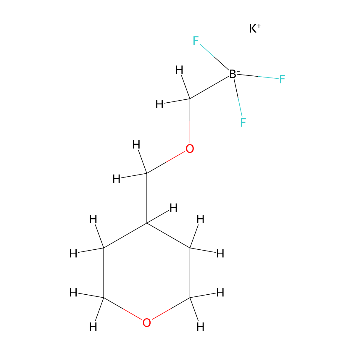 Potassium 4-(tetrahydropyranylmethoxy)methyltrifluoroborate molecular structure, CAS 1350320-55-6